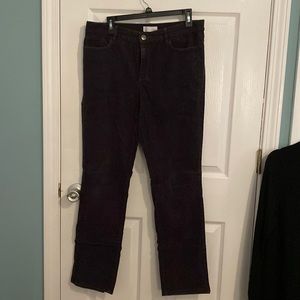 Size 12 LOFT Dk Gray Corduroy Modern Straight